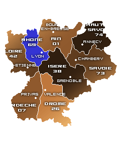 Carte des recherches de fuites d'eau non destructives à Lyon (69 - Rhône)